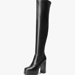 DREAM PAIRS Women's Platform Over The Knee Thigh High Boots Size 6